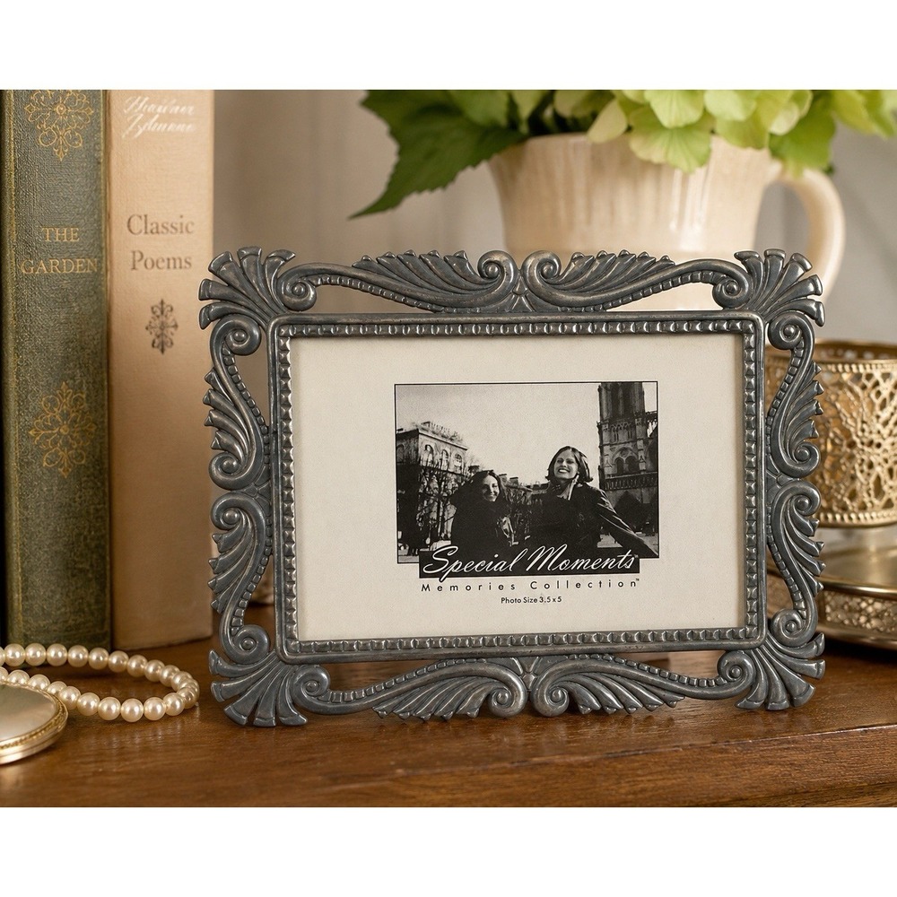 Special Moments Memories Collection Ornate Pewter Scroll 3.5x5 Picture Frame